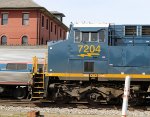 CSX 7204, faintly has its CSX designation of CM44AC on the cab